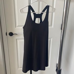 Black active dress with built in bra and shorts